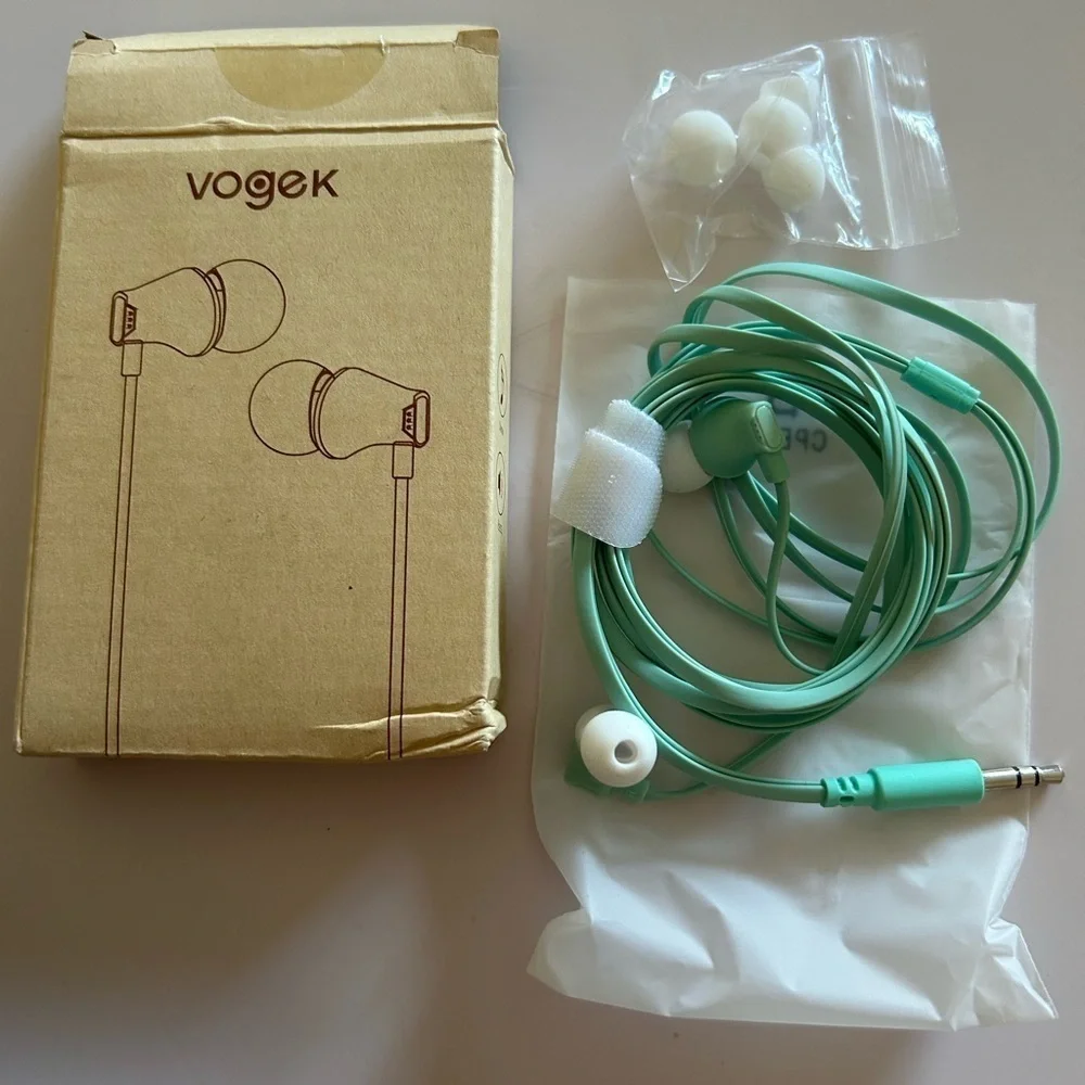 Wired Earbuds - Mint Green - Brand New